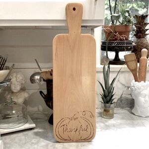 Extra Long Thankful Solid Wood Cutting Board + spreader